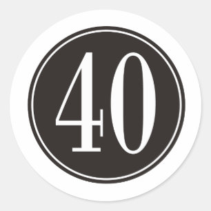 Adesivo Redondo Círculo #40 preto