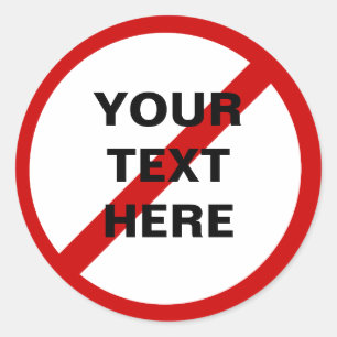 Adesivo Redondo Círculo Anti-Modelo com barra