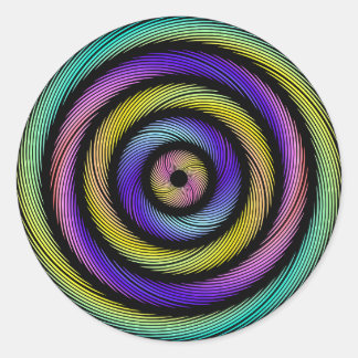 Adesivo Redondo círculo colorido de traços