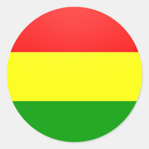 Adesivo Redondo Círculo da bandeira da qualidade de Bolívia