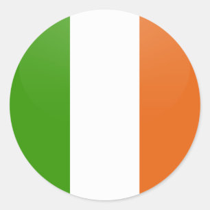 Adesivo Redondo Círculo da bandeira da qualidade de Ireland