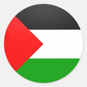Adesivo Redondo Círculo da bandeira da qualidade de Palestina
