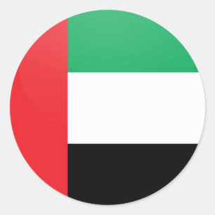 Adesivo Redondo Círculo da bandeira da qualidade dos Uae