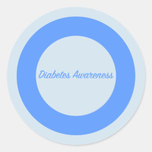 Adesivo Redondo Círculo da consciência do diabetes