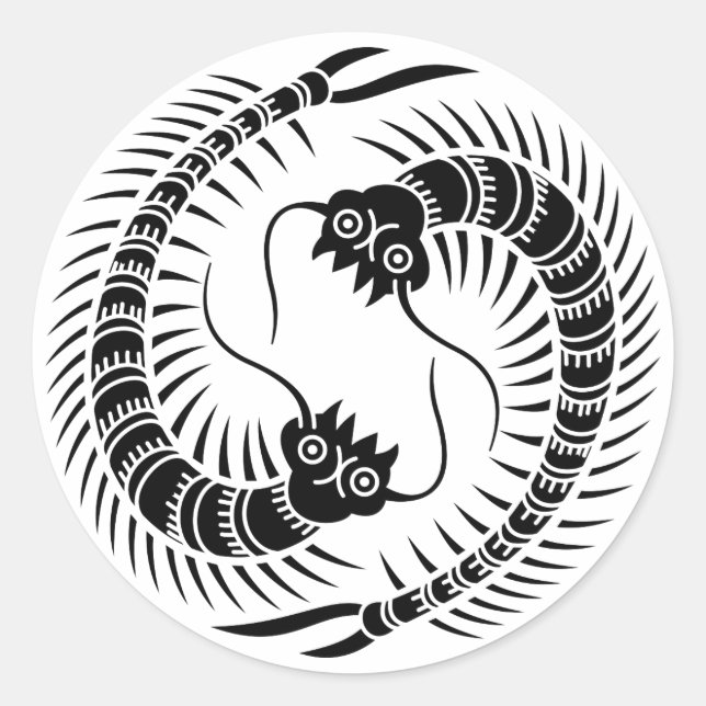 Adesivo Redondo Círculo de Centípedes Virados (Frente)