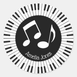Adesivo Redondo Círculo de Chaves Piano Design