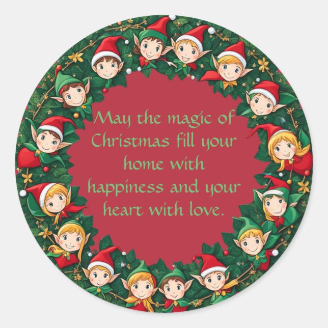 Adesivo Redondo Círculo de Elfos (Frente)