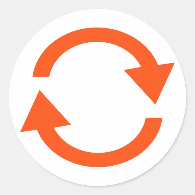 Adesivo Redondo Círculo de setas (Frente)