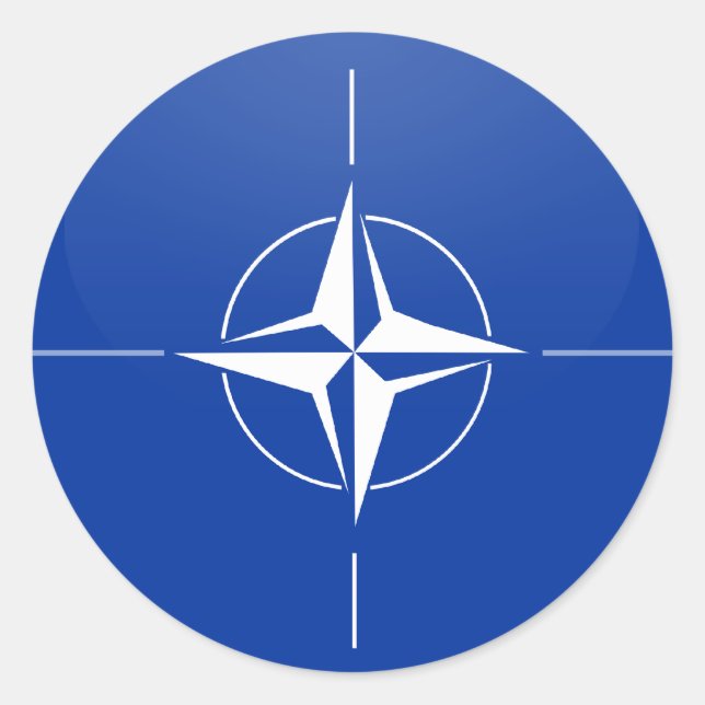 Adesivo Redondo Círculo de Sinalizador de Qualidade Nato (Frente)