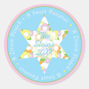 Adesivo Redondo Círculo de Vinheta de Passagem "Flores de Passagem