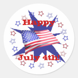 Adesivo Redondo Círculo do Dia da Independência