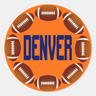 ADESIVO REDONDO CÍRCULO DO FUTEBOL DE DENVER