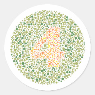 Adesivo Redondo Círculo do teste de Ishihara do número 4