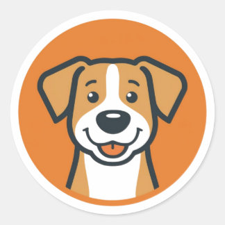 Adesivo Redondo Círculo Feliz de Canino