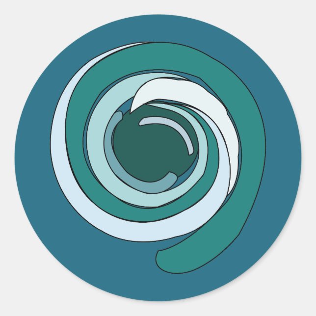 Adesivo Redondo Círculo Geométrico Moderno (Frente)