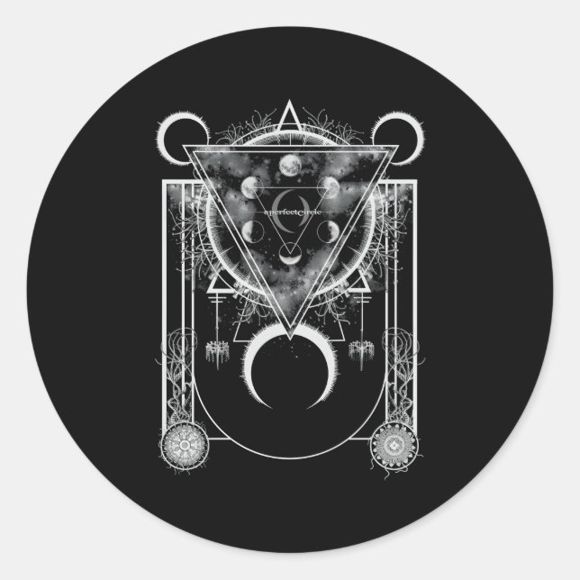 Adesivo Redondo Círculo Perfeito Â€"Crescentes (Frente)