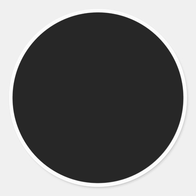 Adesivo Redondo Círculo preto com armação em círculo branco (Frente)