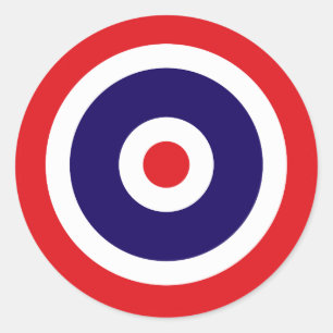 Adesivo Redondo Círculo redondo de bandeira do país da Tailândia