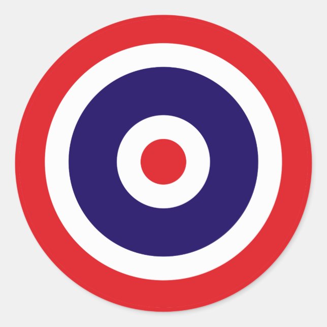 Adesivo Redondo Círculo redondo de bandeira do país da Tailândia (Frente)