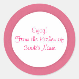 Adesivo Redondo Círculo rosa da cozinha dos palitos