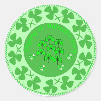 Adesivo Redondo Círculo Shamrock