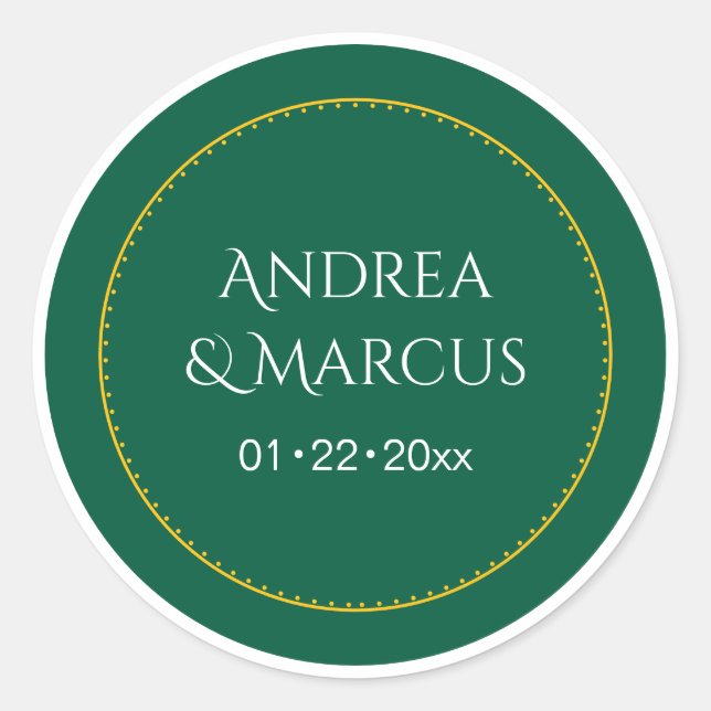 Adesivo Redondo Círculo Verde da Floresta (Frente)