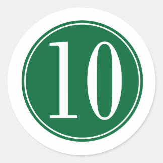 Adesivo Redondo Círculo Verde nº 10