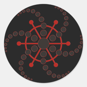 Adesivo Redondo círculo VII  preto