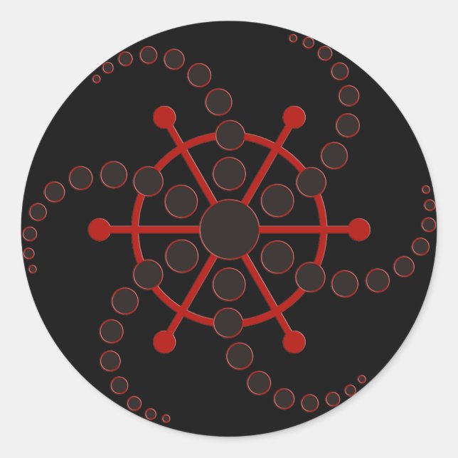 Adesivo Redondo círculo VII | preto (Frente)