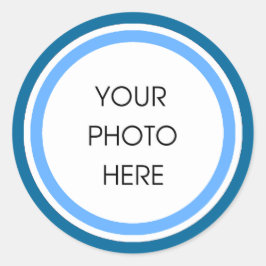 Adesivo Redondo Círculos Azuis de Bebê