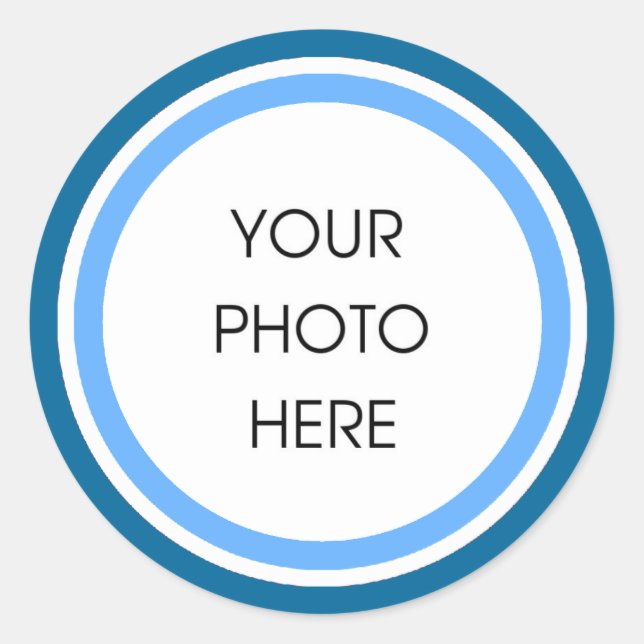 Adesivo Redondo Círculos Azuis de Bebê (Frente)