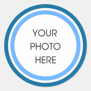 Adesivo Redondo Círculos Azuis de Bebê