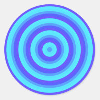 Círculos Azuis Neon Psicodélicos