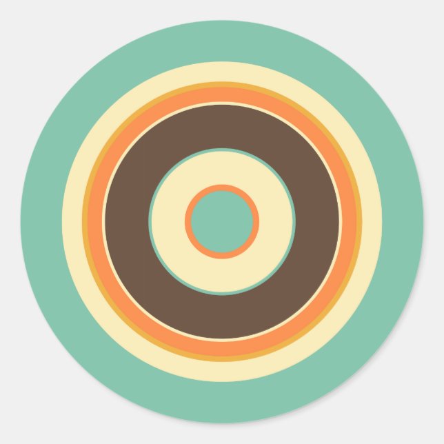 Adesivo Redondo Círculos Coloridos 02 (Frente)