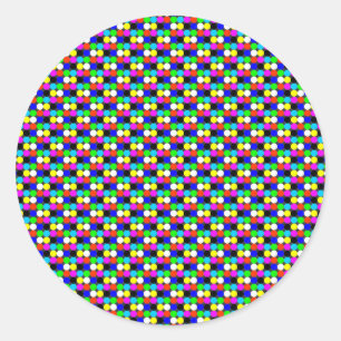 Adesivo Redondo círculos coloridos como