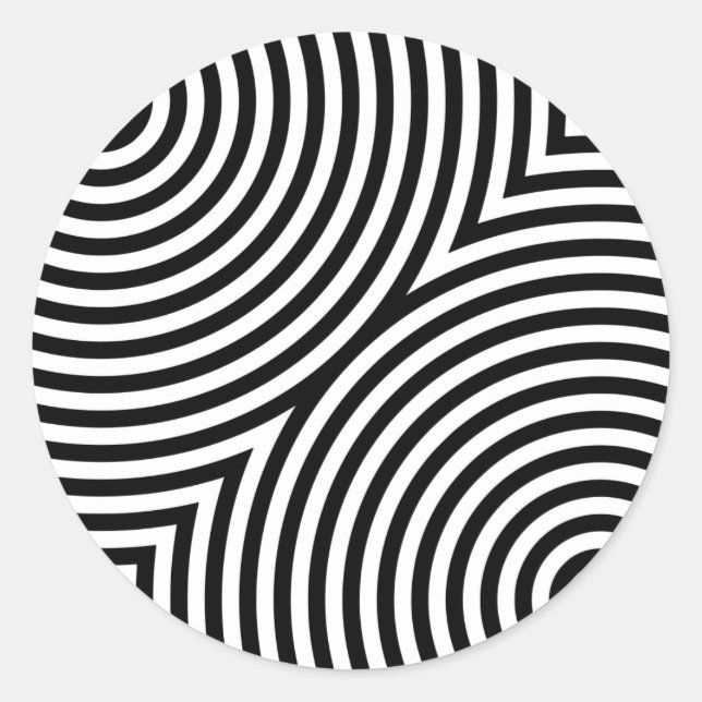 Adesivo Redondo Círculos Concentrados Sobrepostos (Frente)