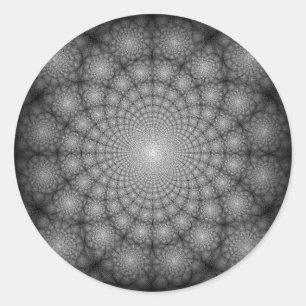 Adesivo Redondo Círculos de Jardim Floral de Noite com Estrelagem