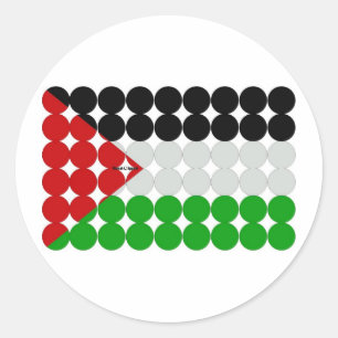 Adesivo Redondo Círculos de Sinalizador da Palestina