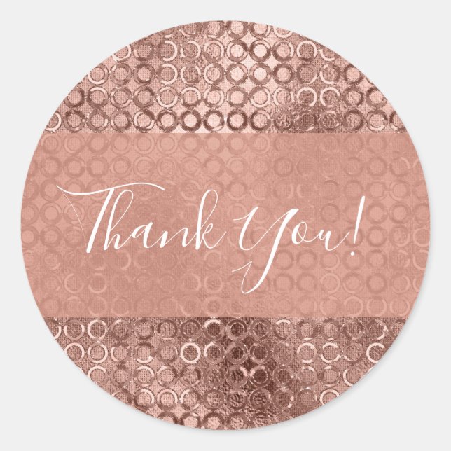 Adesivo Redondo Círculos Dourado Rosa Brilhante Luxuoso Brilho (Frente)