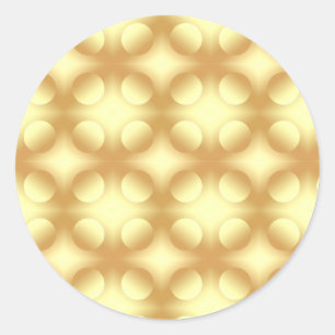 Adesivo Redondo Círculos Dourados Glamour Modelo Elegante em Branc