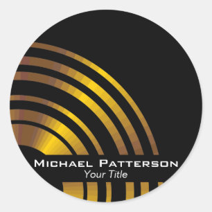 Adesivo Redondo Círculos executivos modernos personalizados