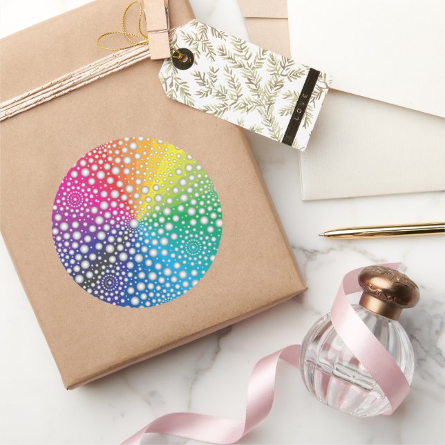 Adesivo Redondo Círculos Mandala 2 (Presentear)