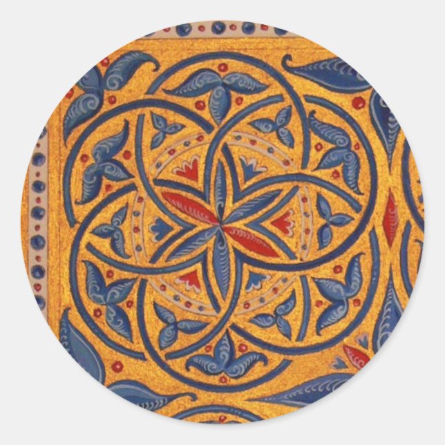 Adesivo Redondo Círculos medievais (Frente)