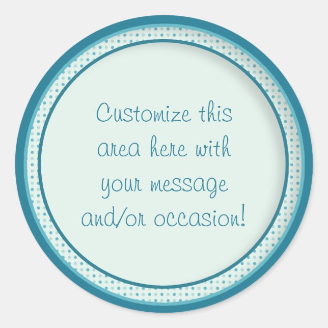 Adesivo Redondo Círculos/Pontos Teais (1) (Frente)