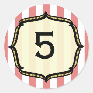 Adesivo Redondo Circus Birthday Sticker