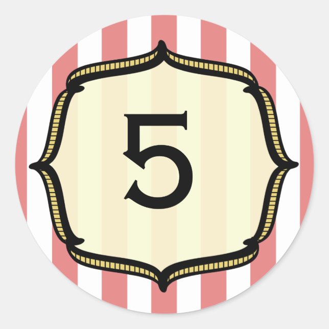 Adesivo Redondo Circus Birthday Sticker (Frente)