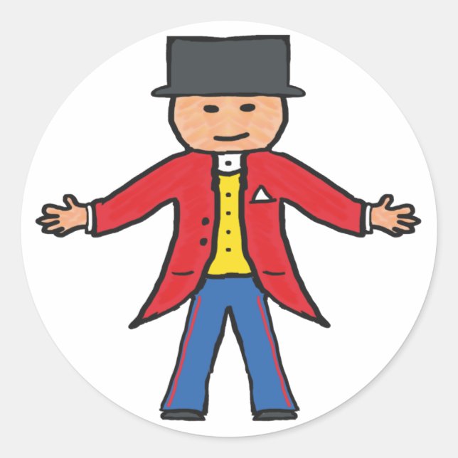 Adesivo Redondo Circus Ringmaster (Frente)