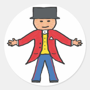 Adesivo Redondo Circus Ringmaster