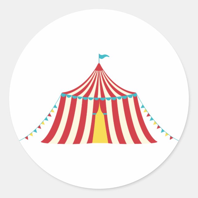 Adesivo Redondo Circus Tent (Frente)