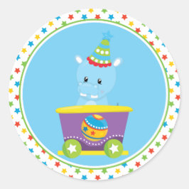 Adesivo Redondo Circus Train | Hippo